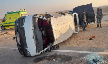 إصابة 6 أشخاص في حادث أعلى الطريق الأوسطي