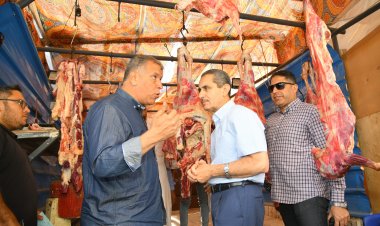 محافظ الغربية يتفقد منافذ بيع اللحوم المدعمة بكفر الزيات