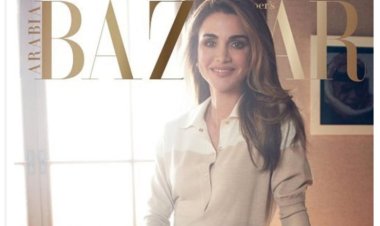 الملكة رانيا تتصدر غلاف  مجلة هاربر بازار