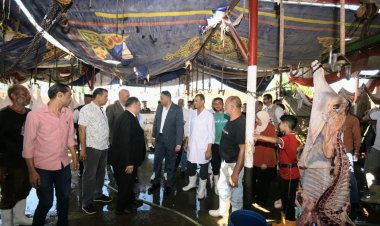 محافظ الدقهلية يتفقد مجزر ميت الكرماء لاستقبال المواطنين لذبح الأضاحي