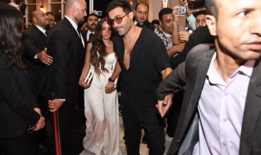 احمد فهمي وهنا الزاهد يحتفلان بعرض فيلم مستر اكس بحصور نجوم الفن