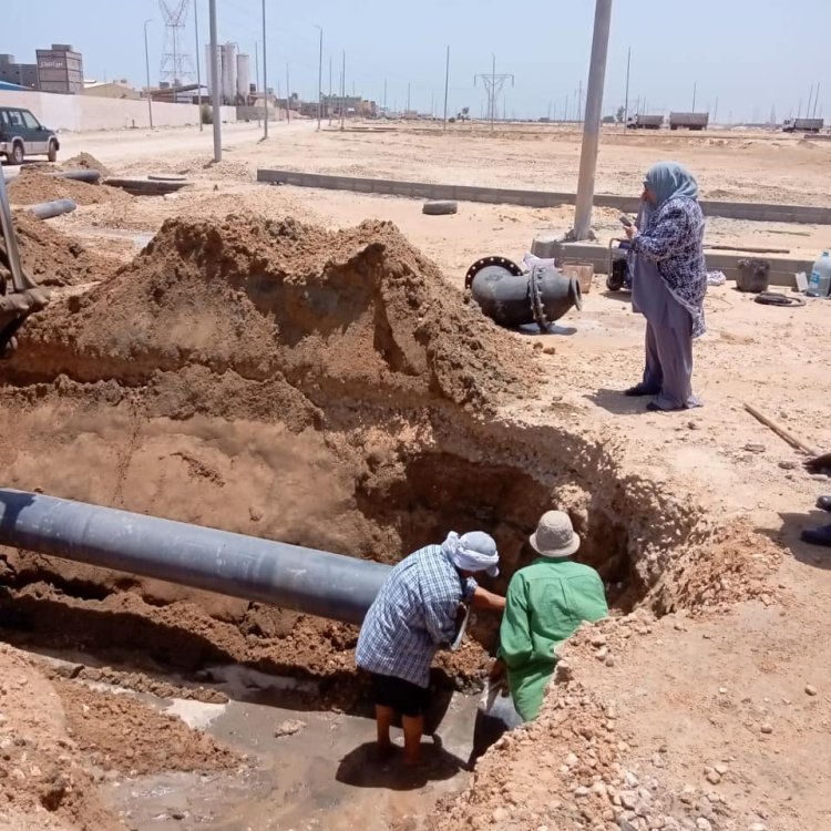 محافظ الدقهلية يتابع سير العمل في توصيل المرافق  ورصف الطرق بالمنطقة الصناعية في جمصه