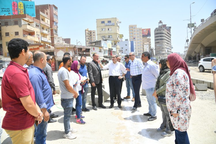 محافظ الغربية يتفقد أعمال تطوير ميدان الشون بالمحلة الكبرى