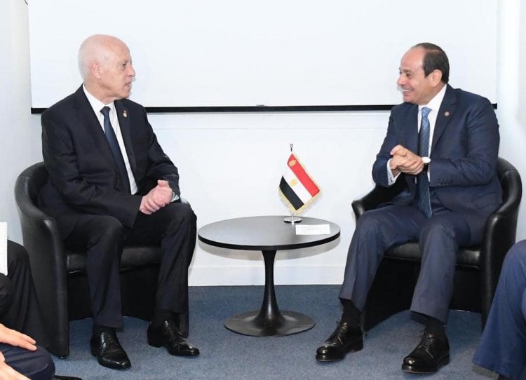 السيسي يلتقي نظيره التونسي على هامش قمة "ميثاق التمويل العالمي الجديد"