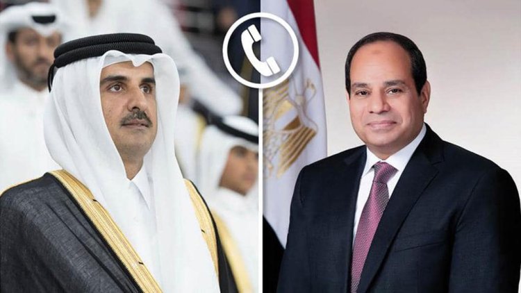 الرئيس السيسي يتلقى اتصالا من أمير قطر للتهنئة بعيد الأضحى المبارك