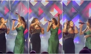 شاهد| رقص وغناء سيرين عبد النور مع إليسا على المسرح