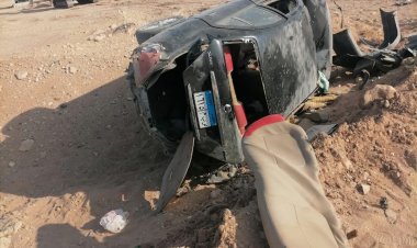 بالأسماء.. إصابة 5 أشخاص إثر انقلاب ملاكي على صحراوي قنا