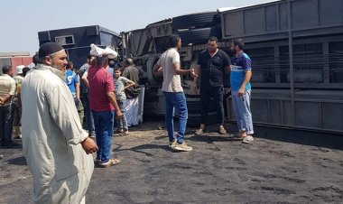تصادم  6 سيارات على طريق« دمياط - شربين».. وجاري حصر الضحايا