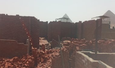 محافظة الجيزة تضبط وتزيل مخالفات بناء بعقار بطريق المنصورية بحي الهرم