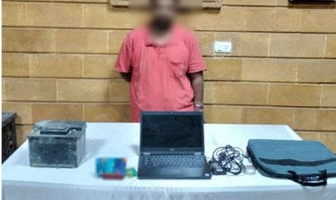 ضبط مسجل خطر لسرقته لاب توب وكروت بنكية من داخل سيارة  بـ 15 مايو
