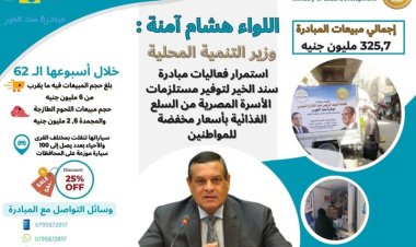 وزير التنمية: 325,7 مليون جنيه حجم مبيعات مبادرة «سند الخير» منذ انطلاقها