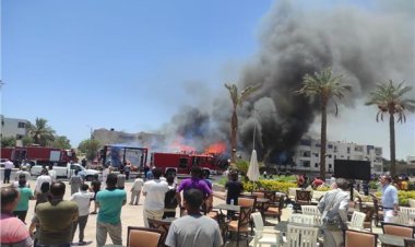 اندلاع حريق في «كافيه وعدد من المحال» بحي النور بشرم الشيخ