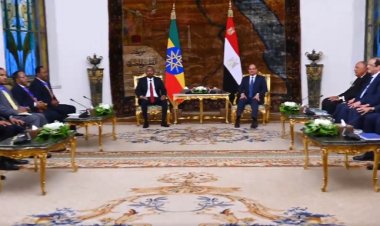 السيسي يستقبل رئيس الوزراء الإثيوبي ويبحثان العلاقات الثنائية وقضية سد النهضة 