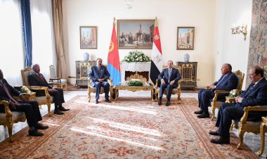 الرئيس السيسي يستقبل رئيس دولة إريتريا بقصر الاتحادية