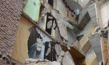 8 مصابين في سقوط أجزاء من عقار بالإسكندرية