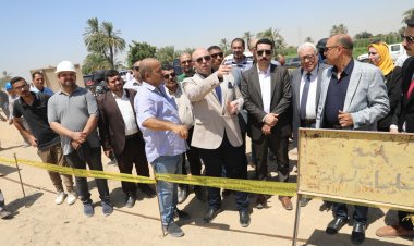 محافظ بني سويف يتفقد سير العمل بمشروع إنشاء محطة معالجة مياه الصرف الصحي بدلهانس