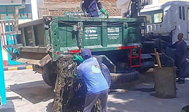 مياه الأقصر تبدأ حملة تطهير محطات الصرف الصحى  لضمان الجودة