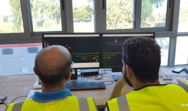 وزير النقل يعلن دخول برج الإشارات الرئيسي بمحطة التينة في الخدمة