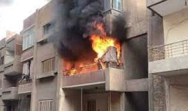 بالأسماء.. إصابة 4 أفراد من أسرة واحدة فى حريق شقة بمدينة بدر