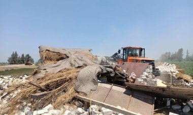 تنفيذ 96 حالة تعدي على أراضي زراعية وأملاك الدولة بكفر الشيخ