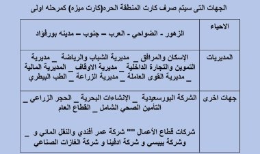 تسليم بطاقات المنطقة الحرة لأصحاب المعاشات في بورسعيد