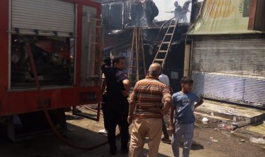 حريق بالمبنى الإداري الجديد لاتحاد نقابات المهن الطبية