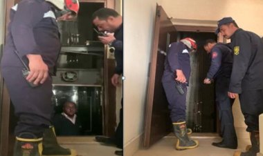 انقاذ شخص محتجز داخل اسانسير بأحد الأبراج السكنية بالهرم 
