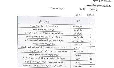 مجلس الوزراء يعلن خطة تخفيف أحمال الكهرباء فى محافظة الشرقية