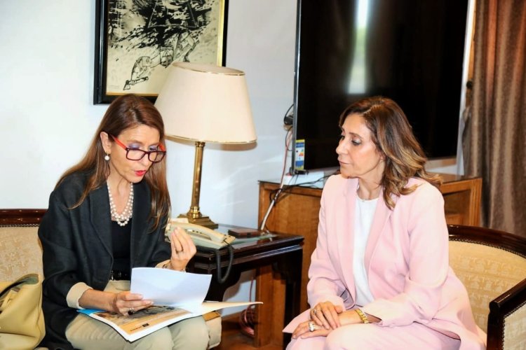 وزيرة الثقافة تبحث مع مديرة اليونسكو الاحتفاء بمرور 20 عامًا على اتفاقية صون التراث غير المادي