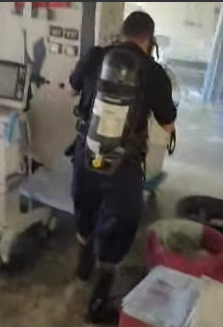 حريق هائل في العناية المركزة بمستشفى سيدي سالم في كفر الشيخ