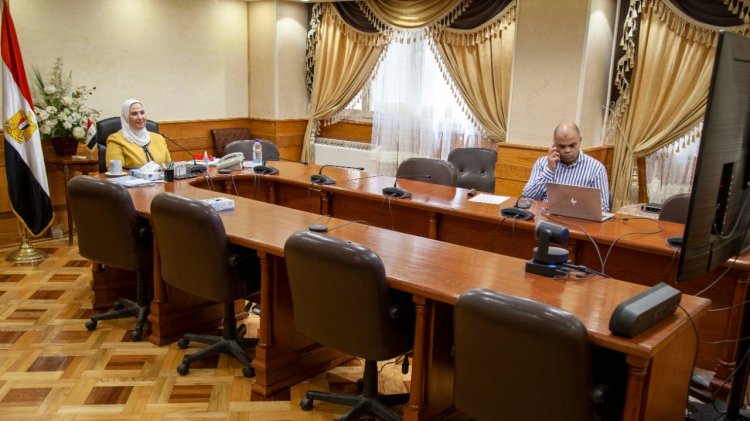 وزيرة التضامن تلتقي رئيس مجلس إدارة جمعية الإرادة للموهوبين من ذوي الإعاقة