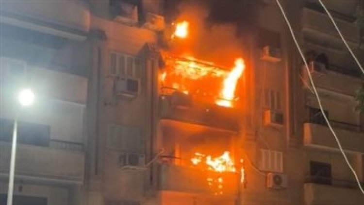 حريق يلتهم 6 طوابق بأحد عقارات مدينة نصر 