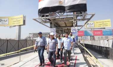 وزير النقل يتفقد مواقع العمل بالمرحلة الثانية من مشروع تطوير الطريق الدائري