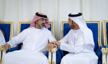 ولي عهد عجمان يقدم العزاء بوفاة هلال عبيد بن زايد النعيمي