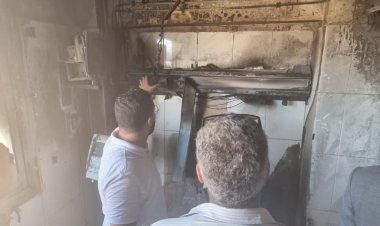 النيابة الإدارية تعاين موقع حريق مستشفي دمياط الجامعي