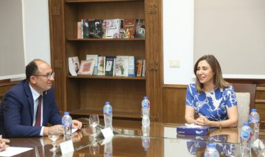 وزيرة الثقافة تستقبل رئيس جامعة حلوان لبحث سُبل التعاون في تقديم للطلاب