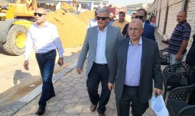 رئيس القابضة للمياه يتابع أعمال إصلاح خط المياه أمام الكلية الحربية