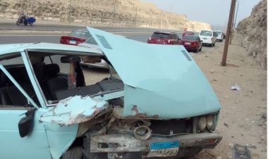 انقلاب سيارة ملاكي بمنطقة بين الجبلين بمحور الأوتوستراد 
