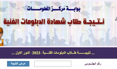 ظهرت الآن نتيجة ملاحق الدبلومات الفنية على بوابة التعليم الفني برقم الجلوس 2023