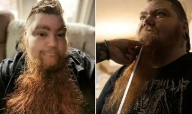 امرأة  تحطم الرقم القياسي بأطول لحية بأمريكا