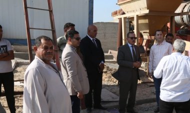 «محافظ كفر الشيخ » يتفقد موقع محطة الرصف الجديدة المطورة لإنتاج خلطة أسفلتية