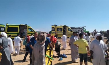 إصابة 10 أشخاص إثر انقلاب سيارة ربع نقل محملة بالعمال بمنشأة القناطر
