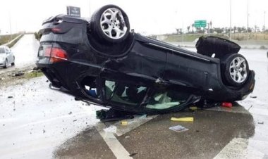 مصرع سيدة وإصابة 4 آخرين في انقلاب سيارة ملاكي