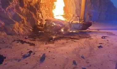 مصرع شخصان إثر تفحم سيارة ملاكى بطريق العين السخنة 