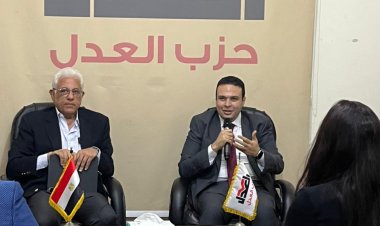 حسام بدراوي المرشح الرئاسي المحتمل يزور حزب العدل ويناقش الأوضاع السياسية