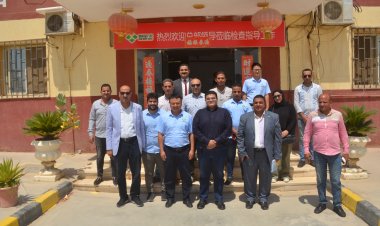 نائب محافظ بني سويف في زيارة لمصنع شركة نيو هوب ايچيبت الزراعية المحدودة