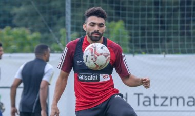 خالد عبد الفتاح يشارك في مران الأهلي الجماعي بإجراءات وقائية 