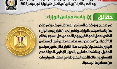 الحكومة تحارب الشائعات.. ما حقيقة مد عمل الموظفين يوم الأحد بنظام الأون لاين من المنزل؟