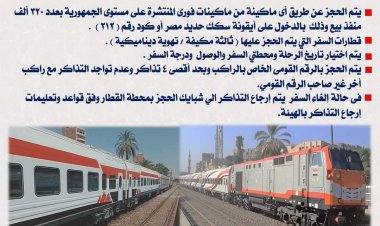 بدون طوابير .. السكة الحديد تتيح دفع تذاكر القطارات من كافة منافذ فوري