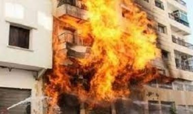 نشوب حريق داخل عقار  بمنطقة الحى العاشر فى 6 أكتوبر